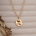 Chunky red stone chain