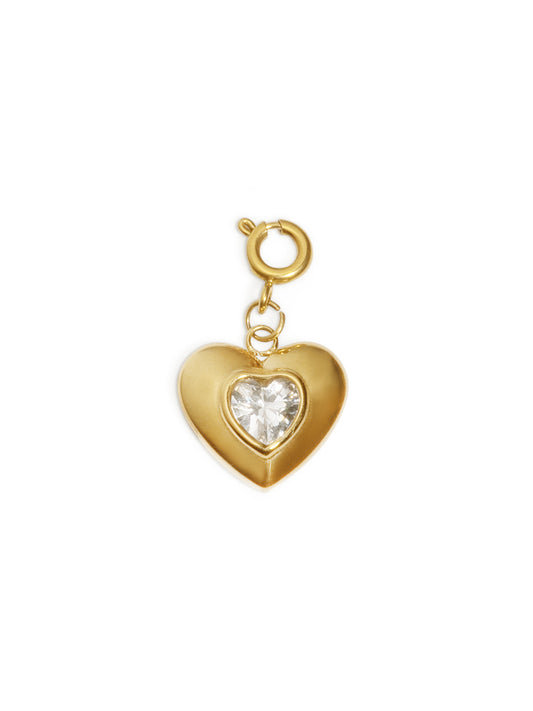 Heart stone charm