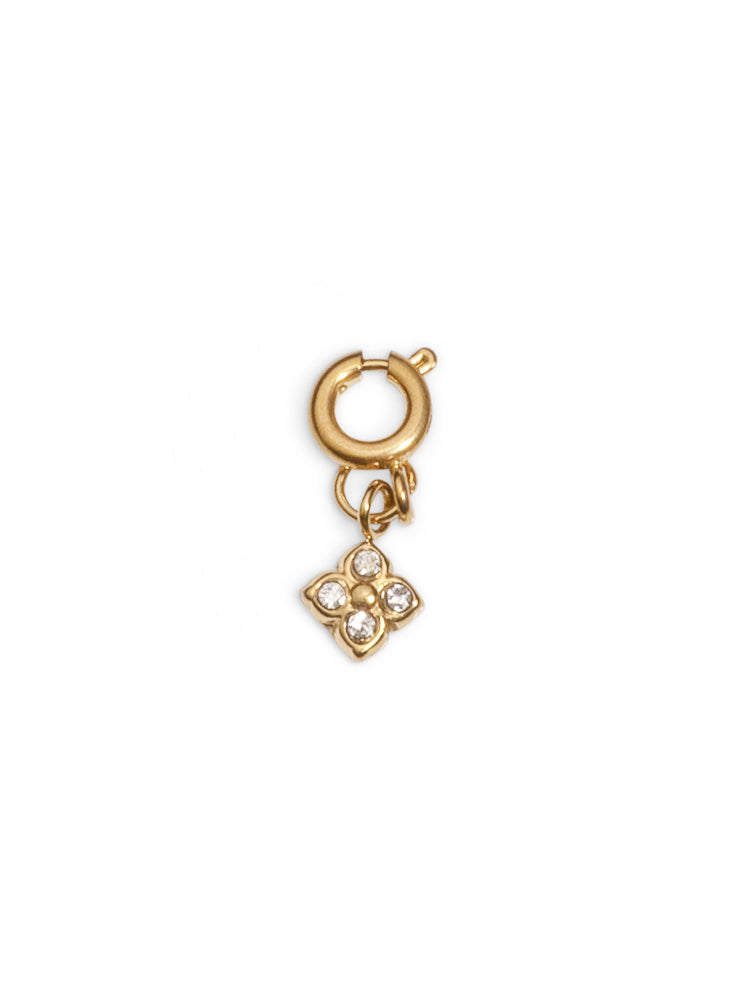 Leaf stone charm
