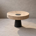 Elevated Circular Marble Pedestal