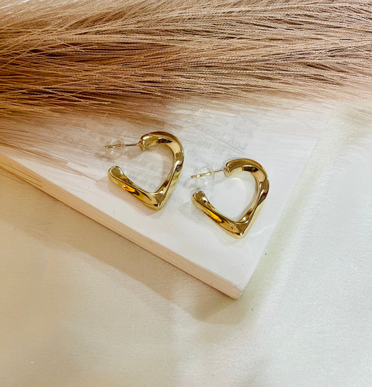 Heart hoops gold