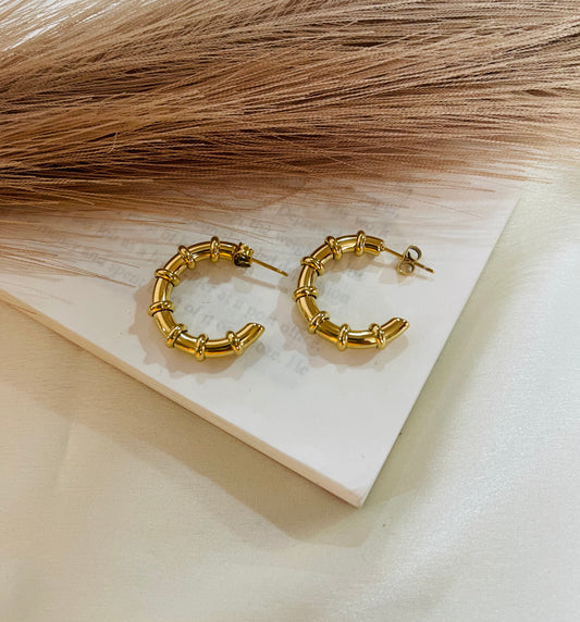 Rope hoop earrings