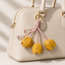 Tulips yellow bag charm