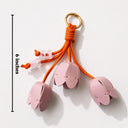 Tulips pink bag charm