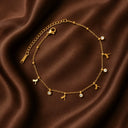 Dragonfly stone anklet