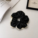 Retro black scrunchie