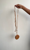Brown Studded Phone Strap
