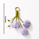 Tulips Lavender bag charm