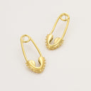 Safety Pin Heart Studs