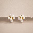 Cluster pearl studs