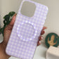 Purple Checkered Phonecase