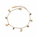 Dolphin multi stone bracelet