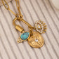 Star Evileye Blue stone charm necklace