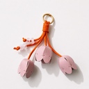 Tulips pink bag charm