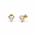 Heart big solitaire studs