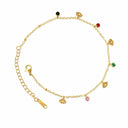 Evileye multi stone anklet