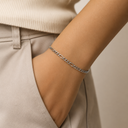 Bold chunky silver bracelet
