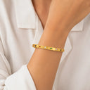 Multi colour square stone kada
