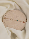 Multicolour heart anklet
