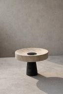 Elevated Circular Marble Pedestal