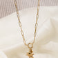 Star stone shell charm necklace