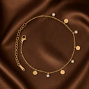 Round stone anklet