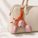 Tulips pink bag charm