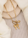 Bow hand charm necklace