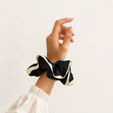 Retro black scrunchie