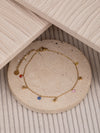 Multicolour crystal stone anklet