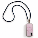 Shiny navy blue phone strap