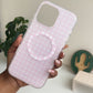 Pink checkered Phonecase
