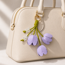 Tulips Lavender bag charm
