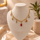 Scarlet charm necklace