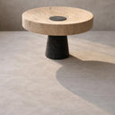 Elevated Circular Marble Pedestal