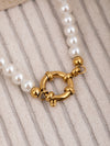 Pearl charm lock chain