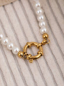 Pearl charm lock chain