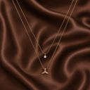 Mermaid stone double chain
