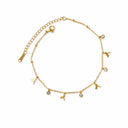 Dragonfly stone anklet