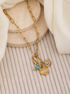Star Evileye Blue stone charm necklace