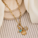 Star Evileye Blue stone charm necklace