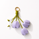 Tulips Lavender bag charm