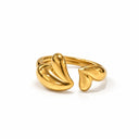 Heart on heart ring