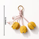 Tulips yellow bag charm