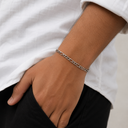 Bold chunky silver bracelet