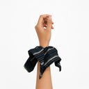 Blue stripes scrunchie