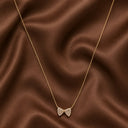 Bow luxe stone chain