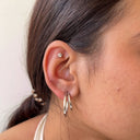 Tristar Silver Hoops