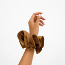 Vintage plain brown scrunchie