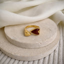 Red heart ring